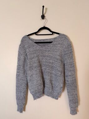 Gray Cozy Knit Women's Sweater